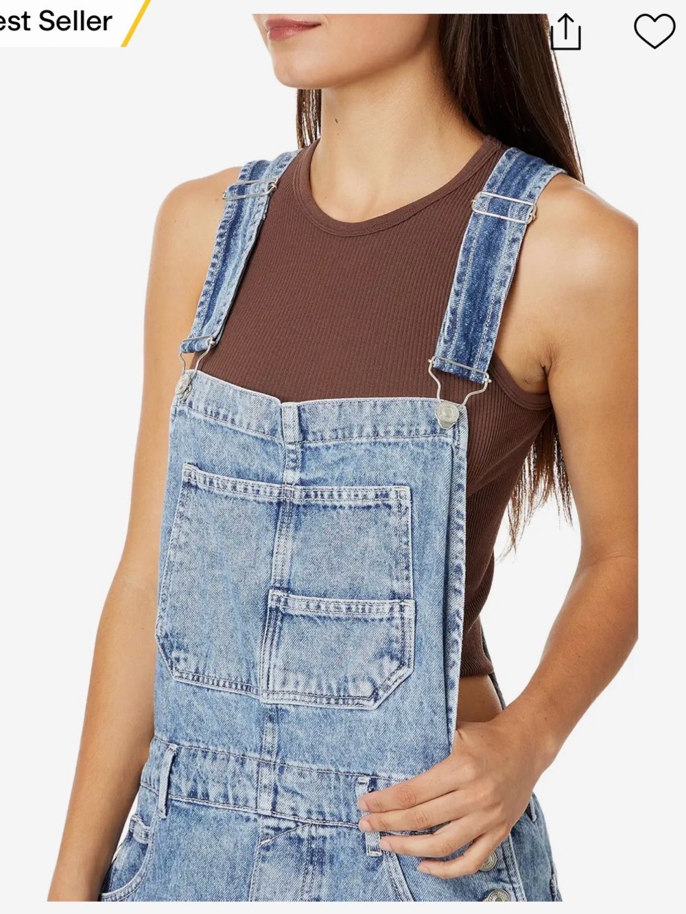 We the Free Ziggy Light Blue Denim Overalls
